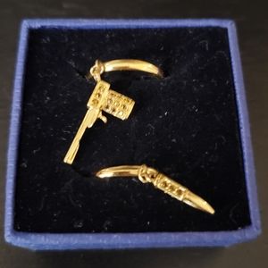 Swarovski Bullet and Gun Ring Set